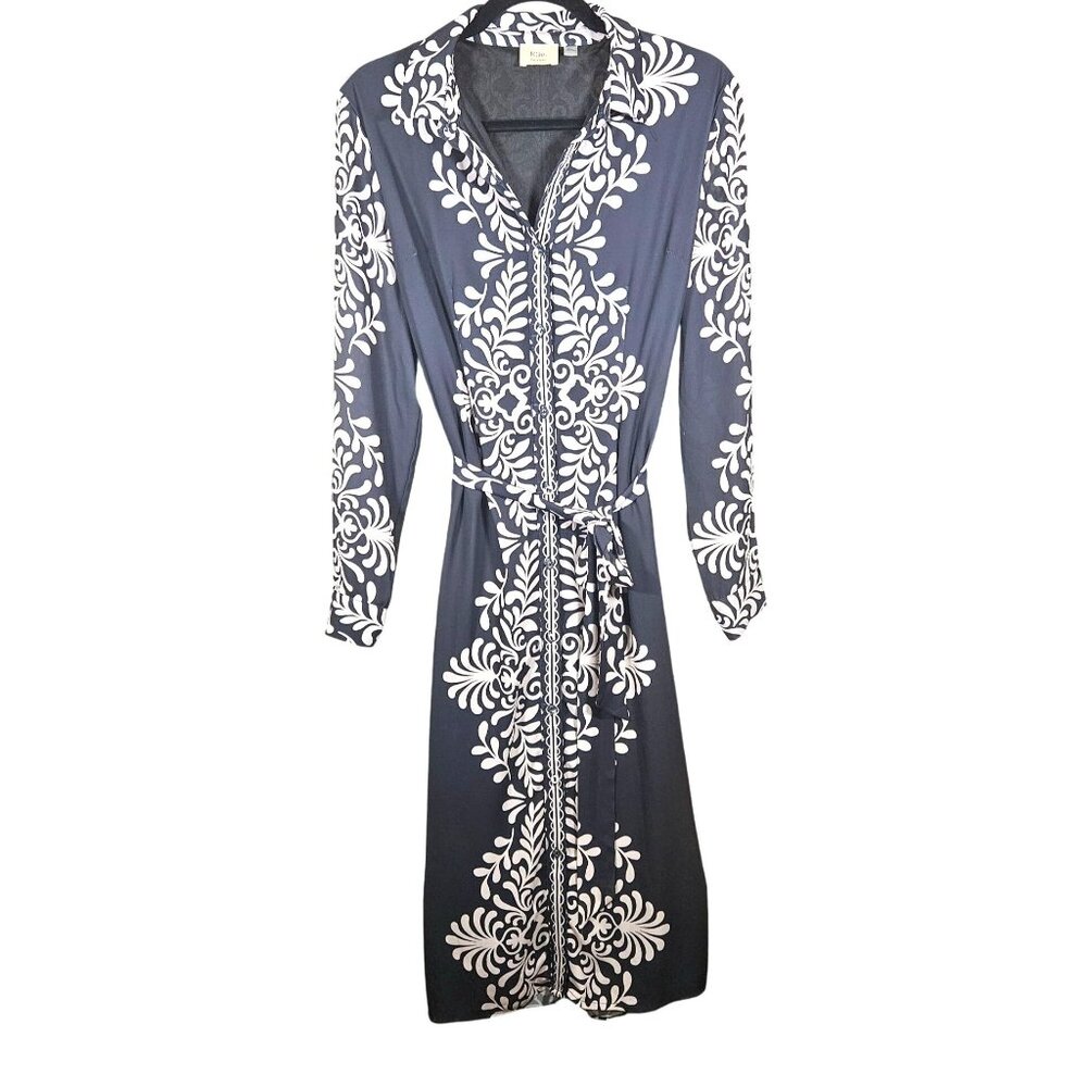 Elie Tahari M/M Womens Long Sleeve Black & White Dress - Picture 2 of 11